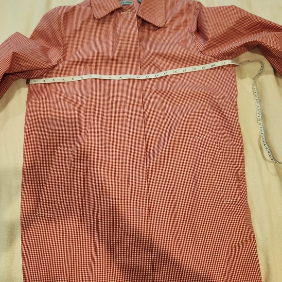 Vintage Marsh Landing 100% Cotton Spring Red Gingham Coat Size Large Retro - Picture 15 of 15